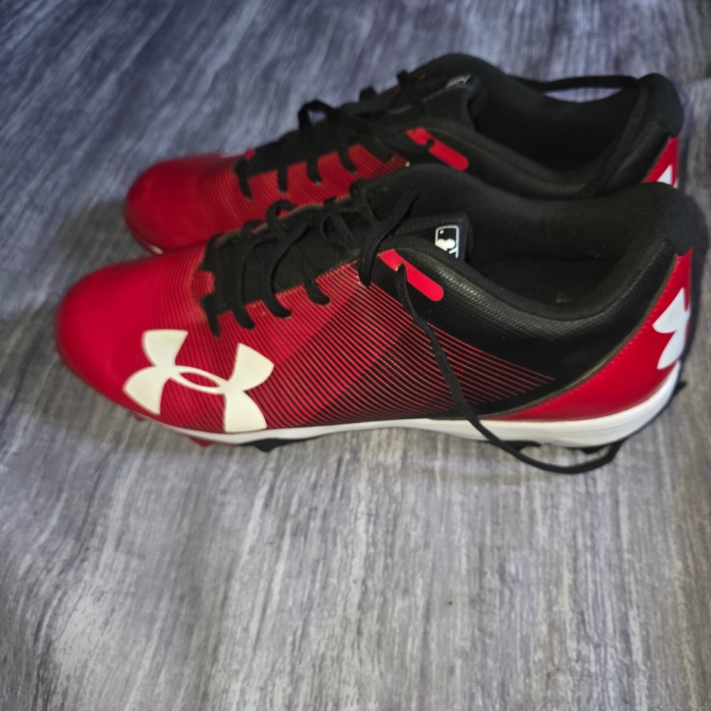 Under Armour Leadoff Low RM Baseball Cleats Mens 13 Red Black 1297317-061